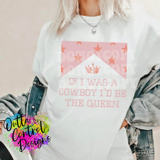 Cowboy Queen Ready To Press Sublimation and DTF Transfer