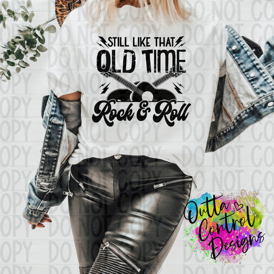 Rock N Roll Old Time Ready to Press Sublimation and DTF Transfer