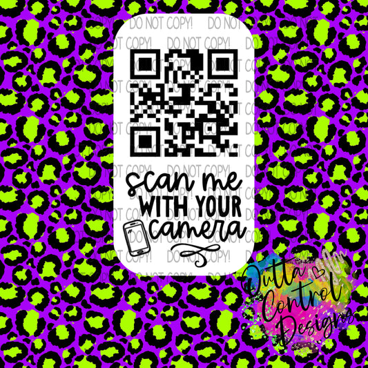 QR Code Scan me Thermal Sticker (25 per order)