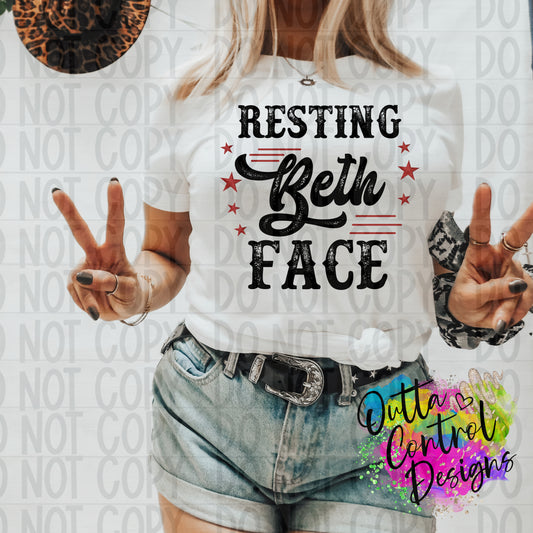 Resting Face Ready to Press Sublimation and DTF Transfer