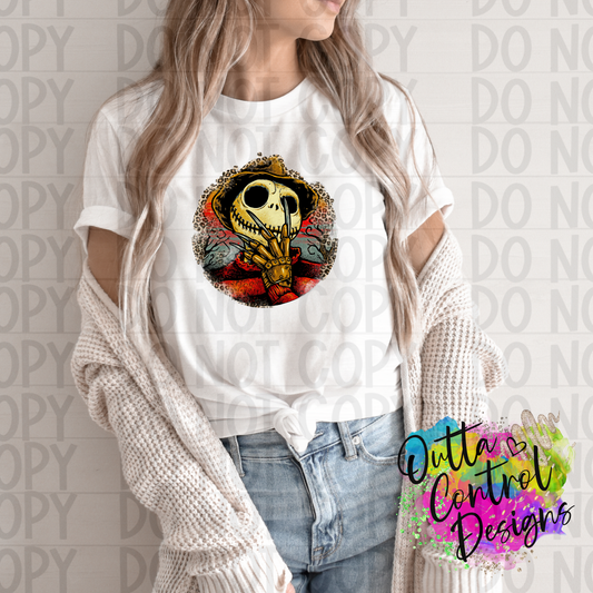 Skeleton Nightmare Guy Sublimation and DTF Transfer