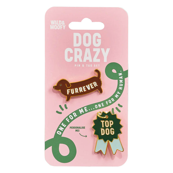 dog pin with top