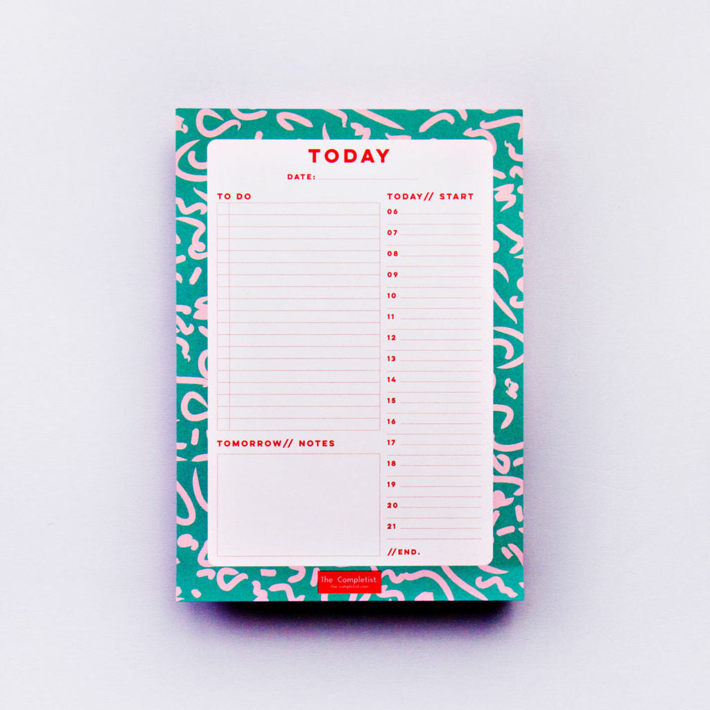 Green Daily Planner Pad