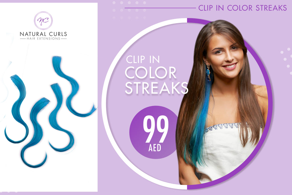 Clip In Coloured Hair Streaks (100 % Human Hair Extensions) 2021 – Natural  Curls Hair Extensions & Wigs
