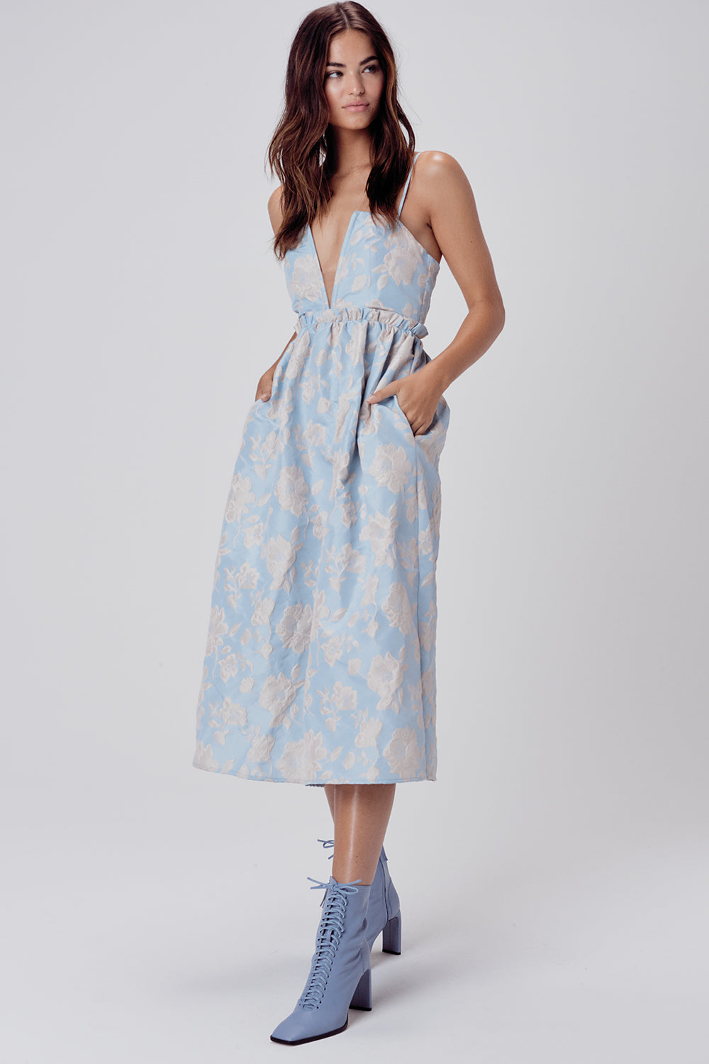Reese Jacquard Midi Dress – For Love 