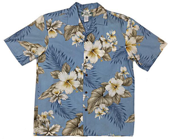 light blue hawaiian shirt