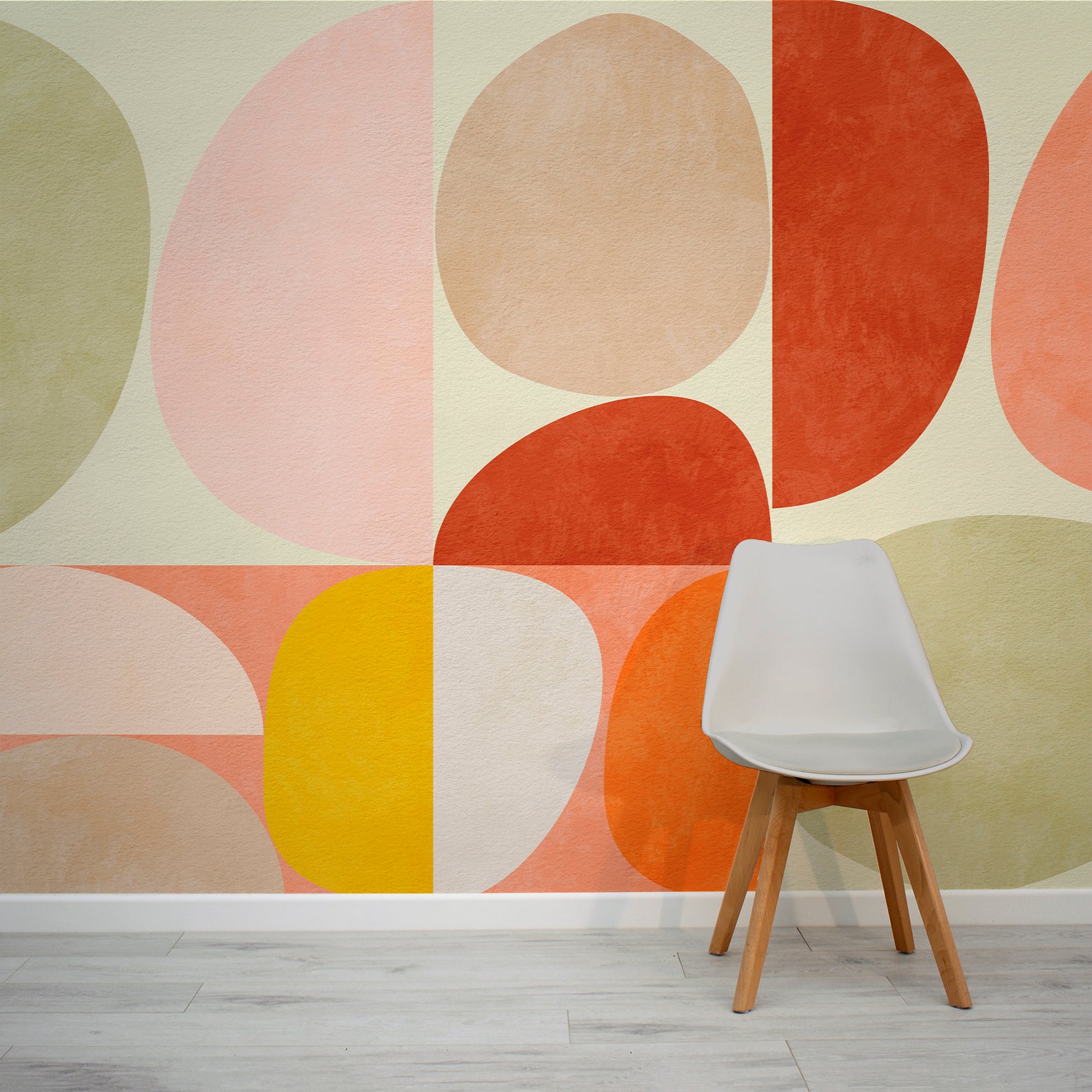 zanger residu Stewart Island Modernistic Bauhaus Abstract Wallpaper Mural | WallpaperMural.com