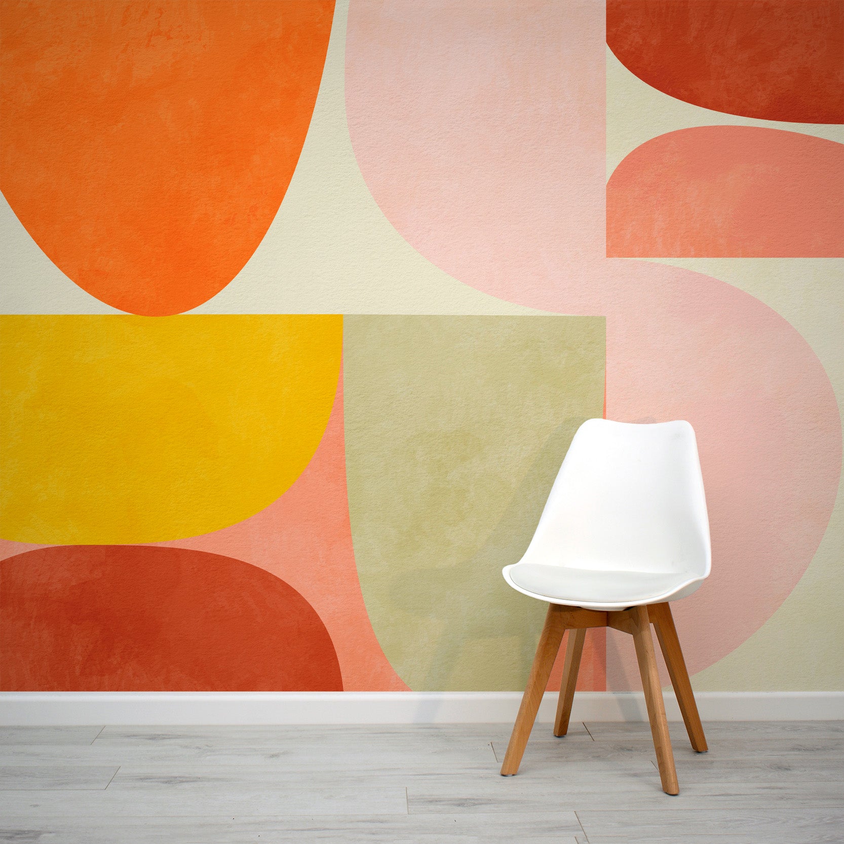 Beoordeling offset Appartement Vera - Colourful Bauhaus Abstract Wallpaper - WallpaperMural –  WallpaperMural.com