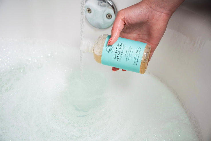 natural bubble bath with real bubbles