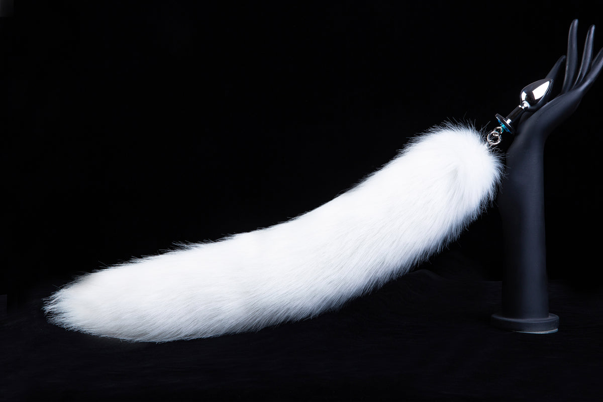 White Fox Tail Plug Faux Fur Tail Butt Plug Tail Buttplug Bdsm Anal Pl