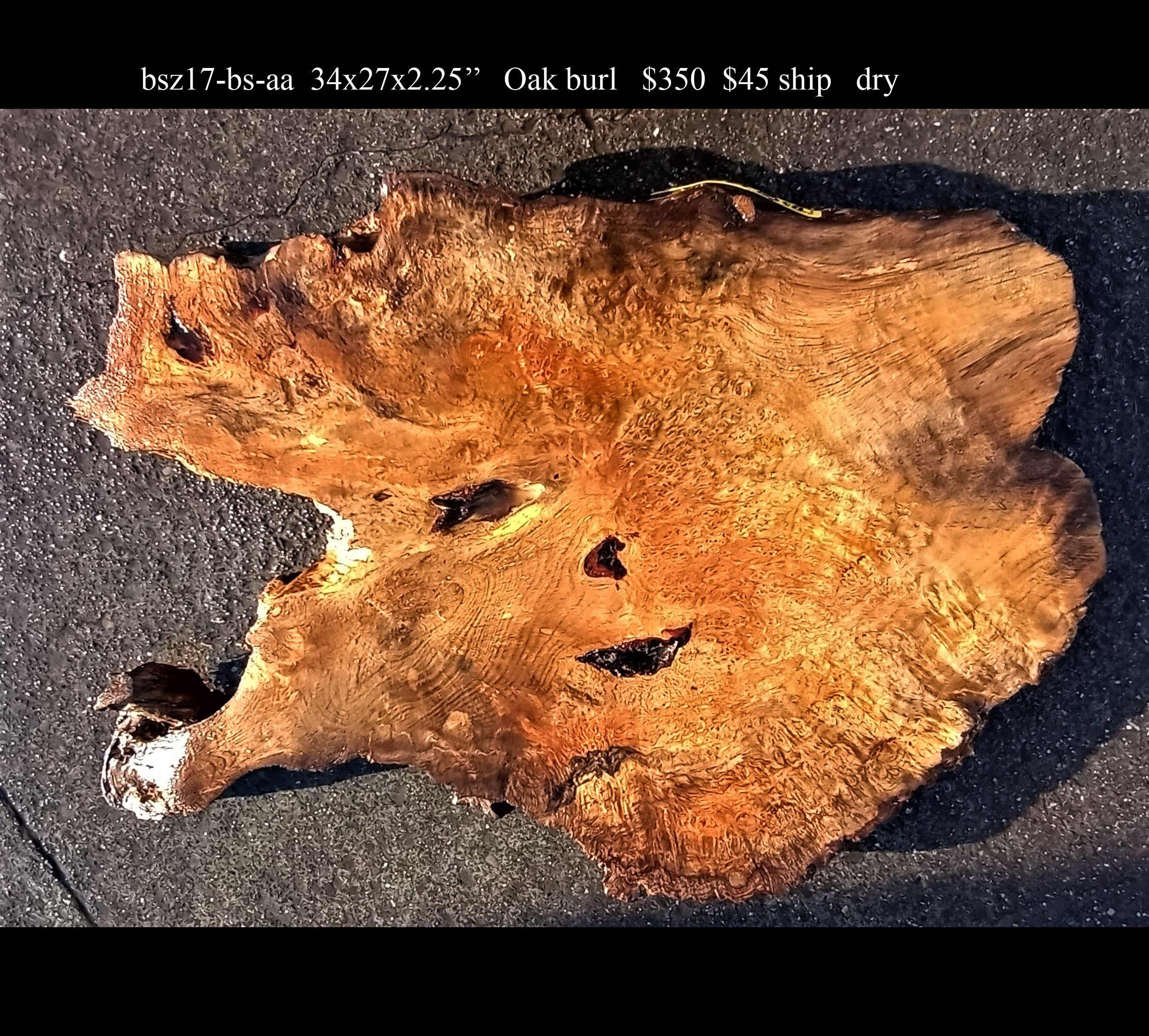 Claro Walnut Burl Wood Slab Kiln Dried WA1045K – High West Wood Products