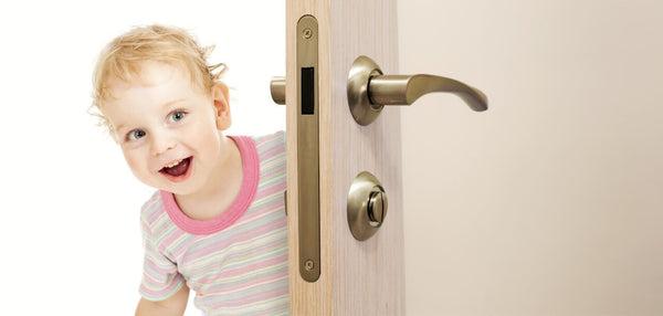 childproof door lock at top