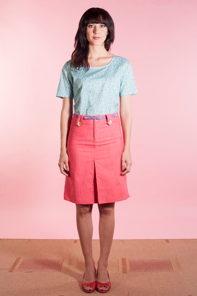 Iris top mint/Dylan skirt red