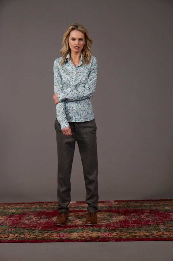 Evie shirt / Naomi pant wool glitter