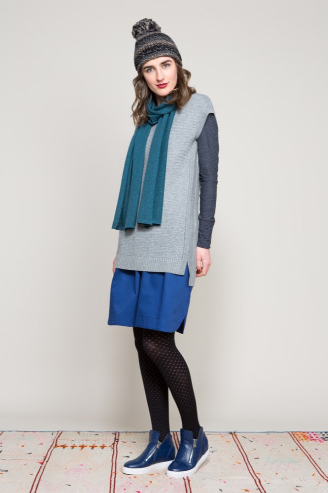 Textured Gillet / Lola top / Gemma skirt / Textured scarf