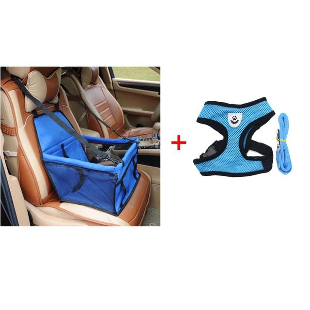 Dog Booster Seat Dog Car Seat Cover Basket Pet Puppy Safety Belt Mesh Dog Harness Vest Dog Leash Cat Travel Carrier Hanging Bags