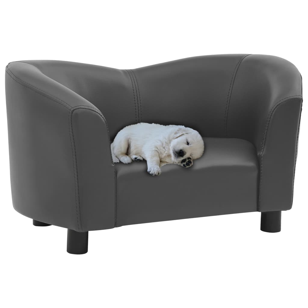 Dog Sofa Faux Leather Cat Pet Cough Bed Animal Supply Multi Colors