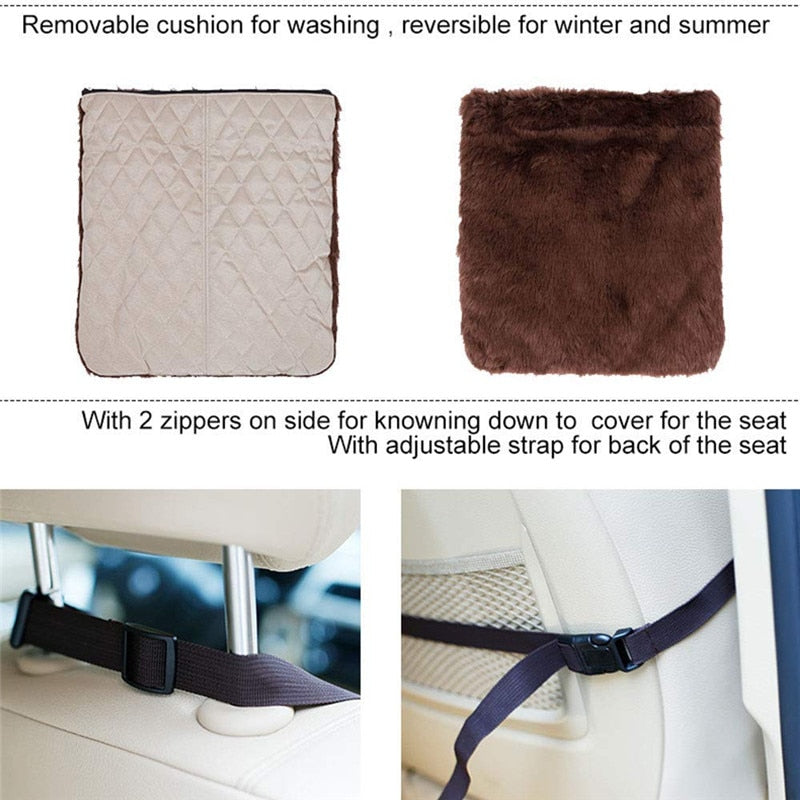 Dog Car Seat Bed Travel Dog Car Seats for Small Medium Dogs Front Back Seat Indoor/Car Use Pet Car Carrier Bed Cover