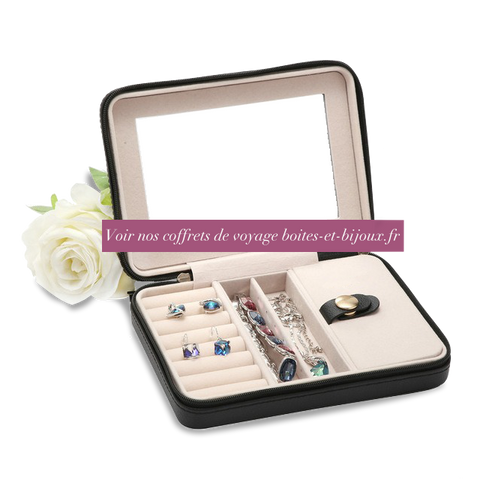 Coffret miroir bijoux transportable