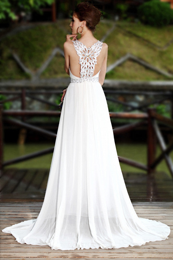 Ivory V Neck Wedding Dress With Crystal Embellishments 30355 Elliot Claire London 6116