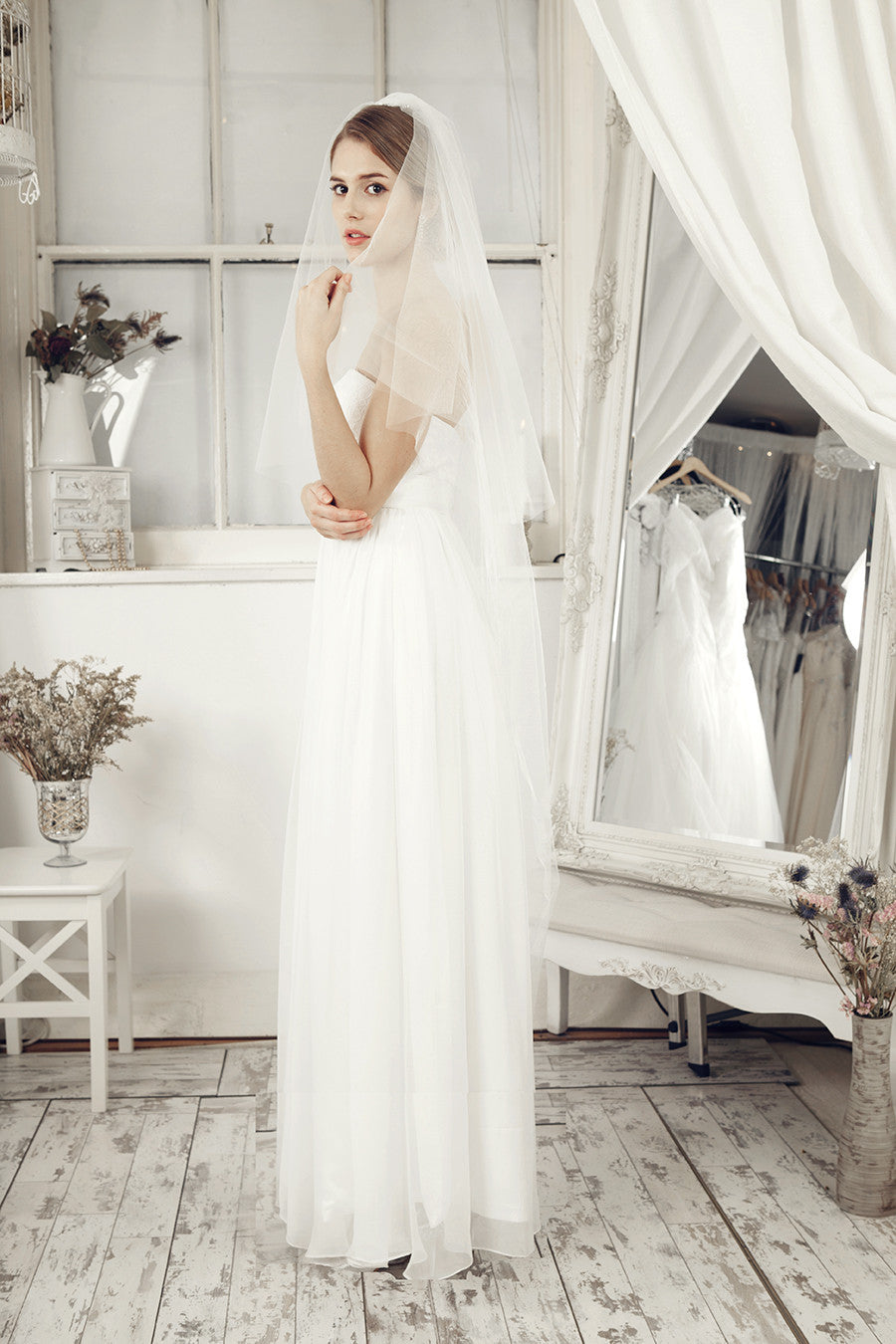 Strapless Ivory Wedding Dress 70789 Elliot Claire London 