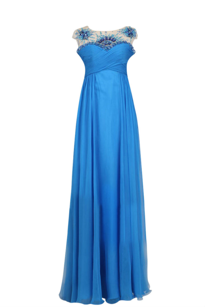 Chiffon Blue Prom Dress (81053) Elliot Claire London