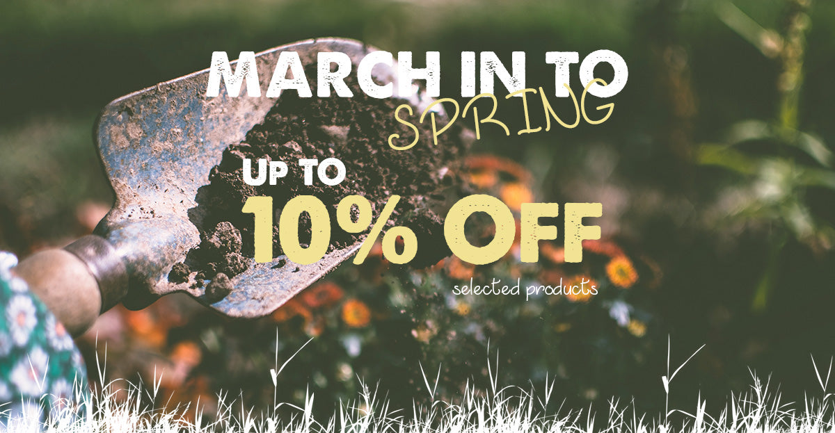 March into spring campaign | 10% off planters UK