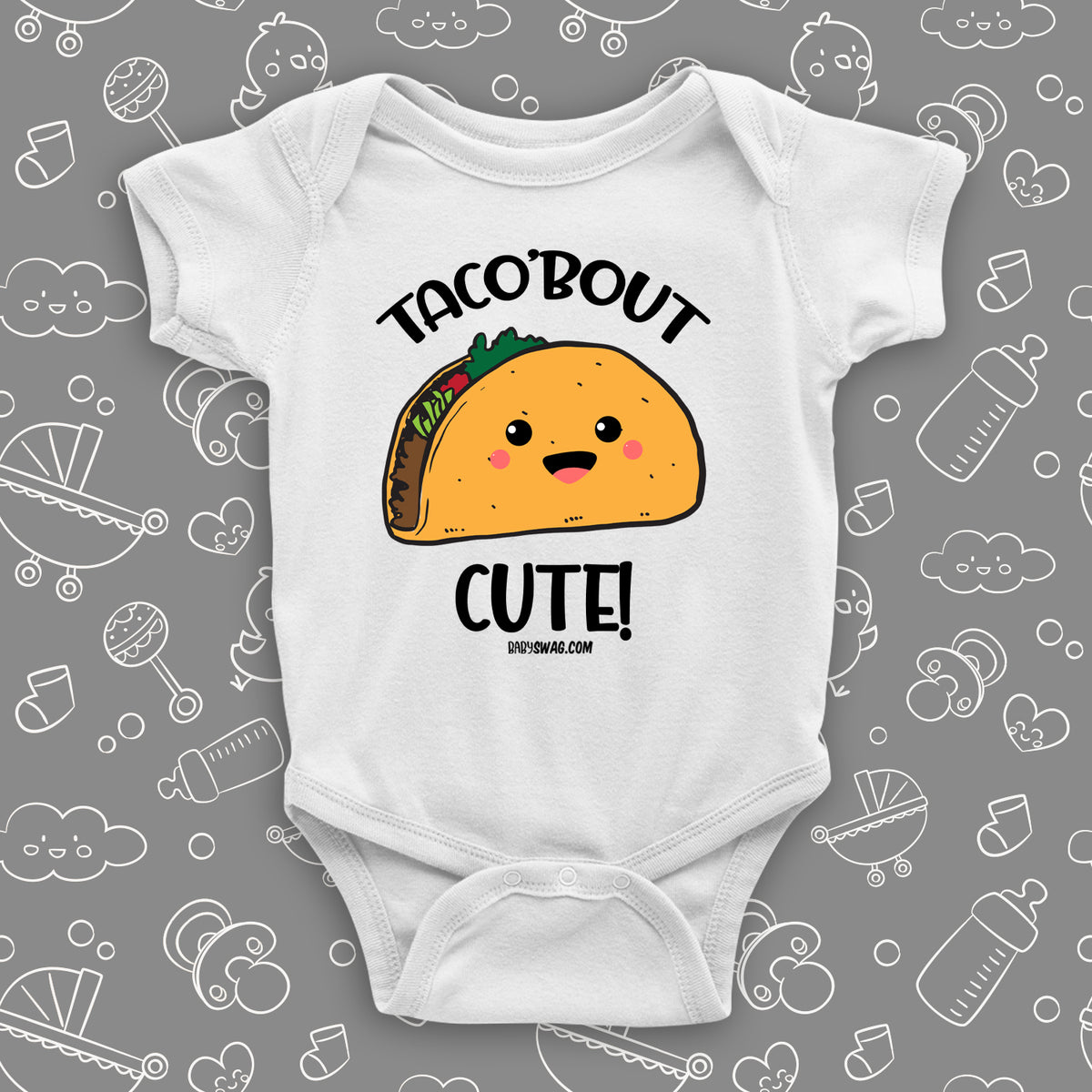 0-3 months Taco bout cute funny shirt cute Baby Onesie Funny toddler boy girl shirt Taco bout cute Baby Clothes funny Baby Onesie funny kids shirt 