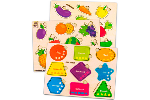 fruits wooden puzzles for toddlers