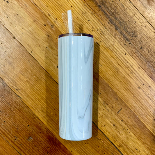 20 oz Skinny Pearl Waves Tumbler with Lid and Straw