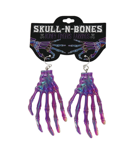 Skull-N-Bones Boney Fingers Earrings