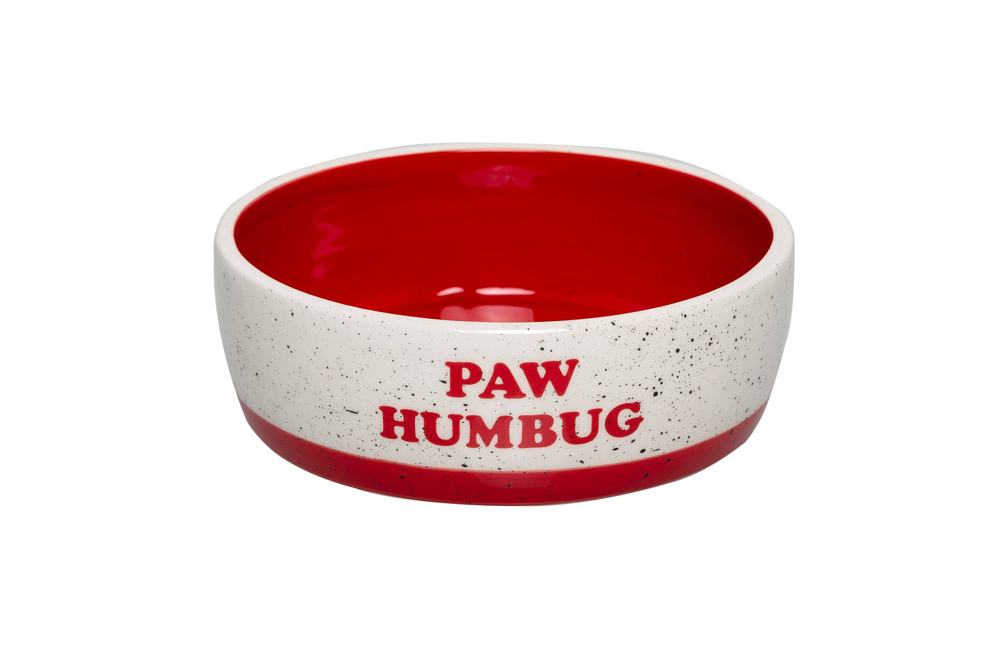 "Paw Humbug" Ceramic Dog Bowl, Medium