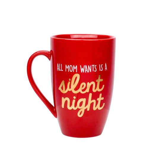 All Mom Wants is a Silent Night Holiday Mug, Red