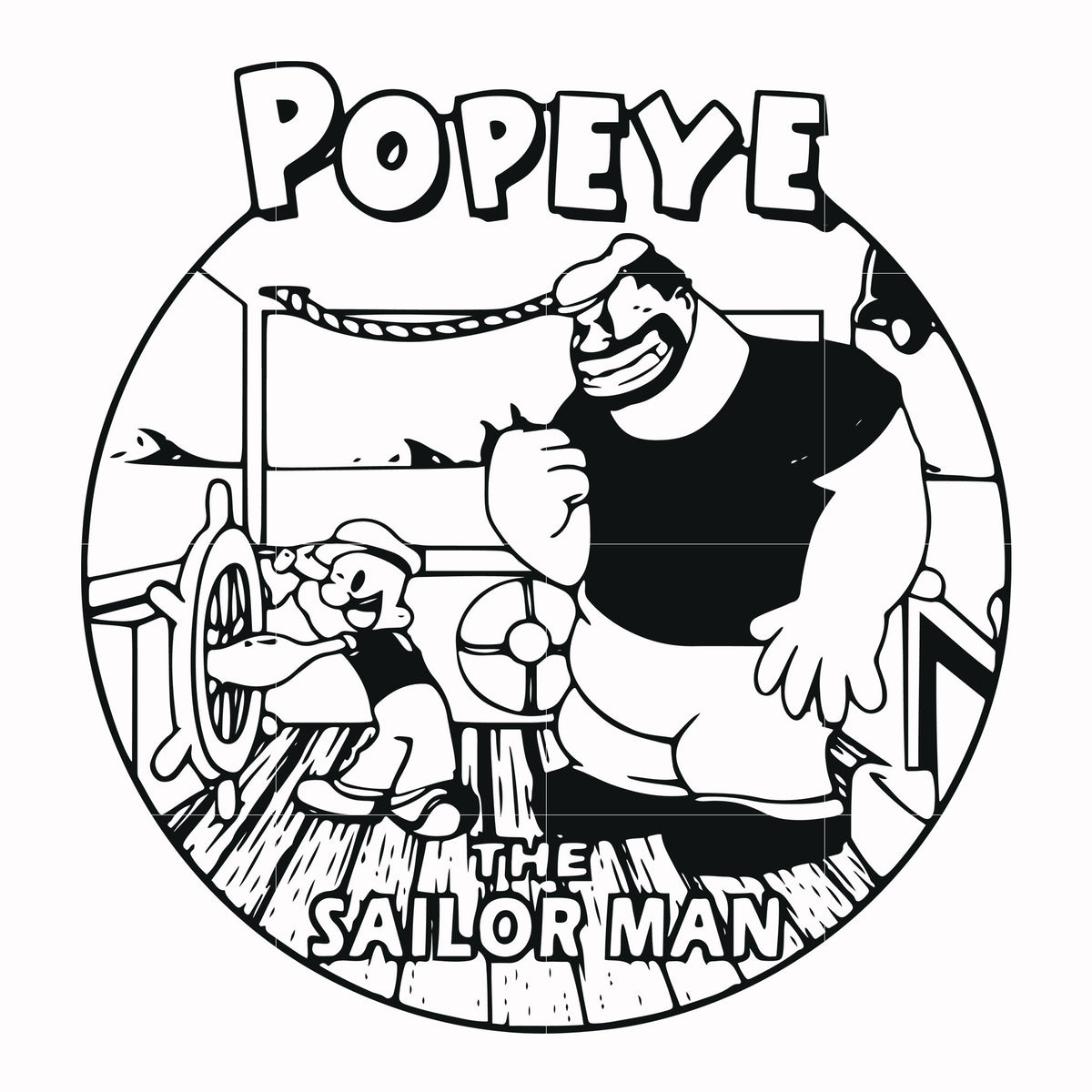 Popeye The Sailor Man Svg Popeye Tv Show Svg Dxf Eps Png Digital F Svgtrending