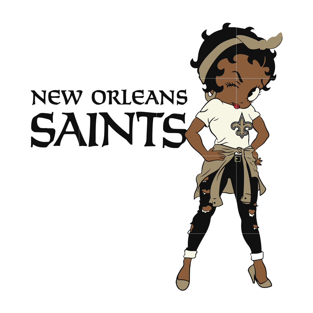 Betty boop New Orleans Saints, New Orleans Saints svg, png, dxf, eps