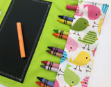 EcoHip Custom Designs Creative Activity Wallet Chalkboard Mat Crayon Roll Up