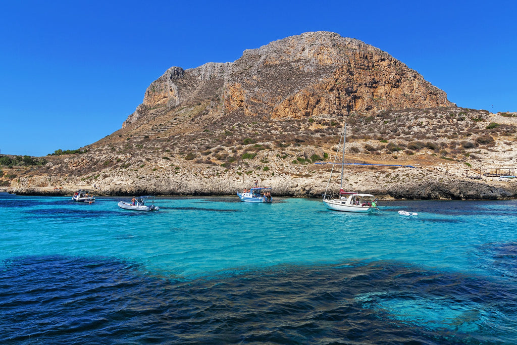 The crystal blue waters of Favignana
