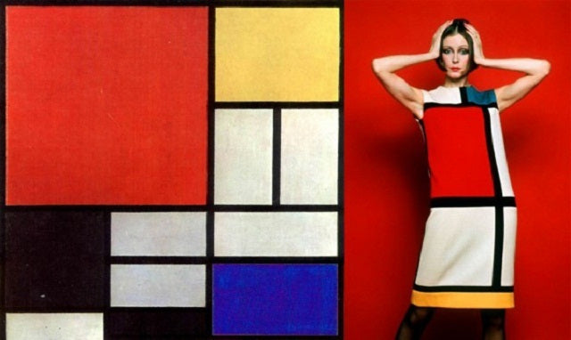 Colour blocking Mondrian dress by Yves Saint Laurent