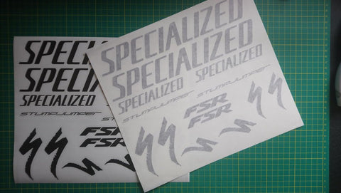 Clear and Paper Vinyl Bike Decal Application Tape Examples.