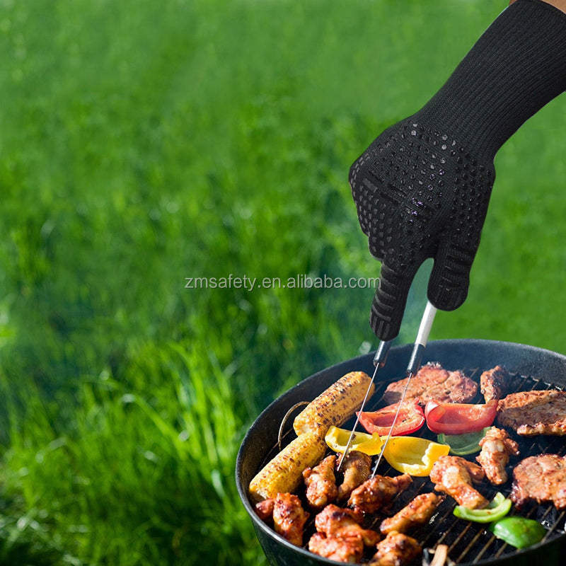 1 Pair 932°F Extreme Heat Resistant Cooking Oven Mitt BBQ Hot Grilling Gloves US 