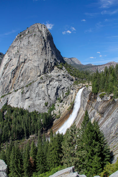 View of Nevada Falls and Liberty Cap from the JMT