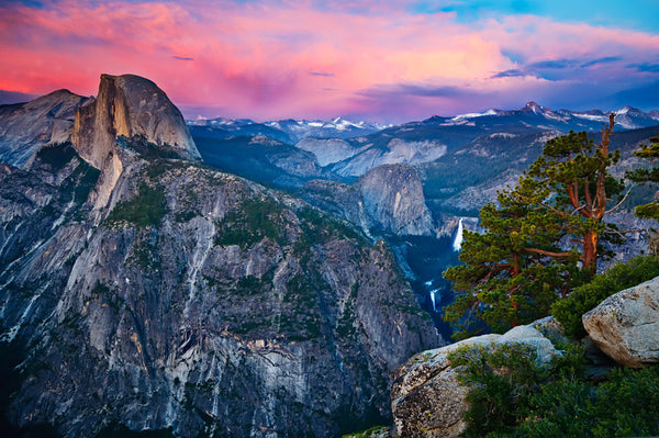 a bird's eye view of Yosemite National Park