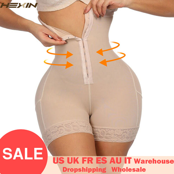HEXIN Breasted Lace Butt High Waist Trainer Body Shapewear Wome - Waist Cinchers