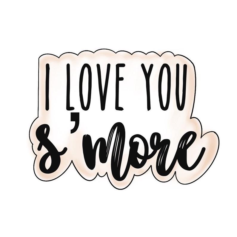 I Love You Smore Outline Pinkyprintsco 7098