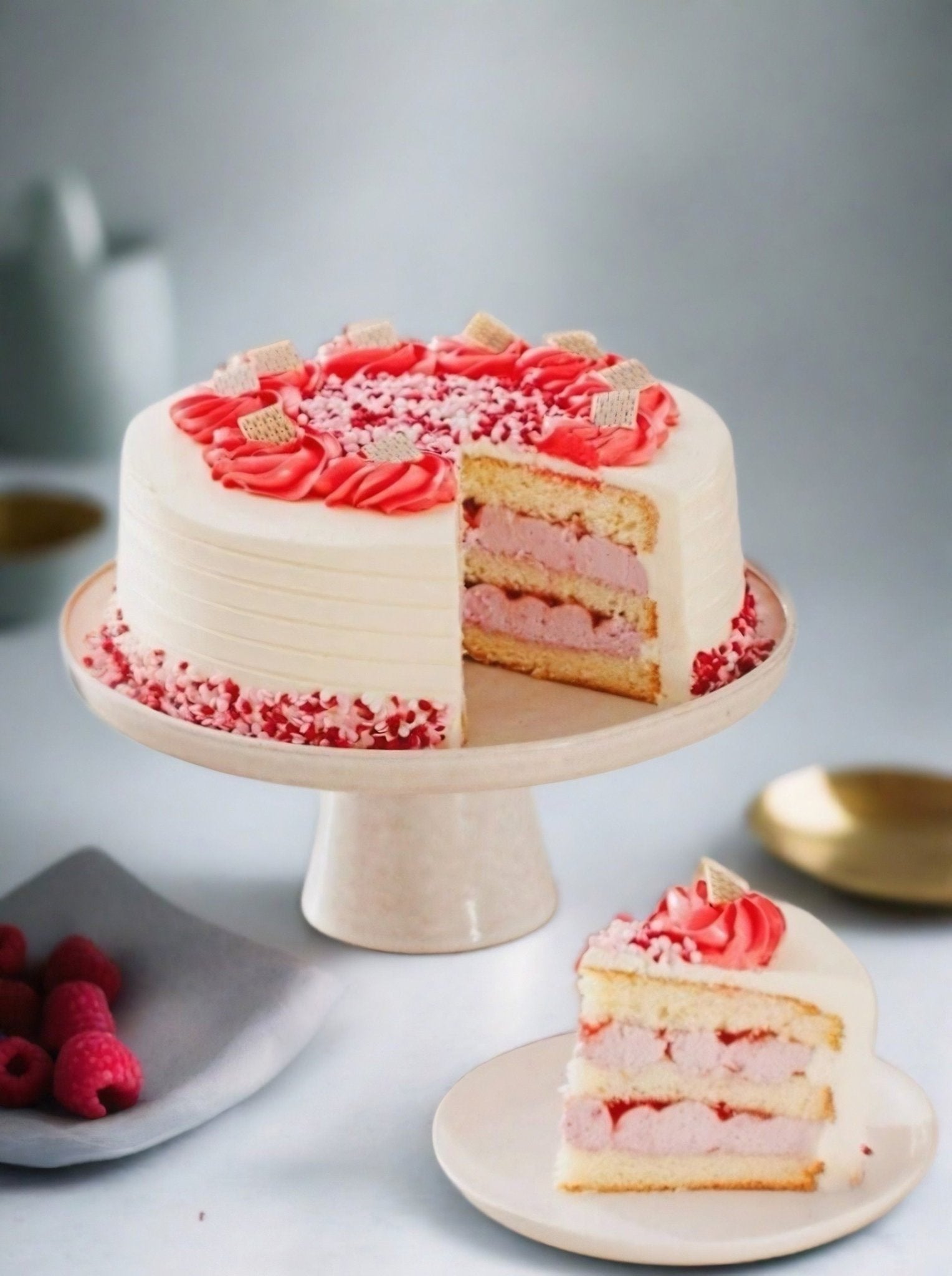 Ultimate Raspberry Ripple Cake