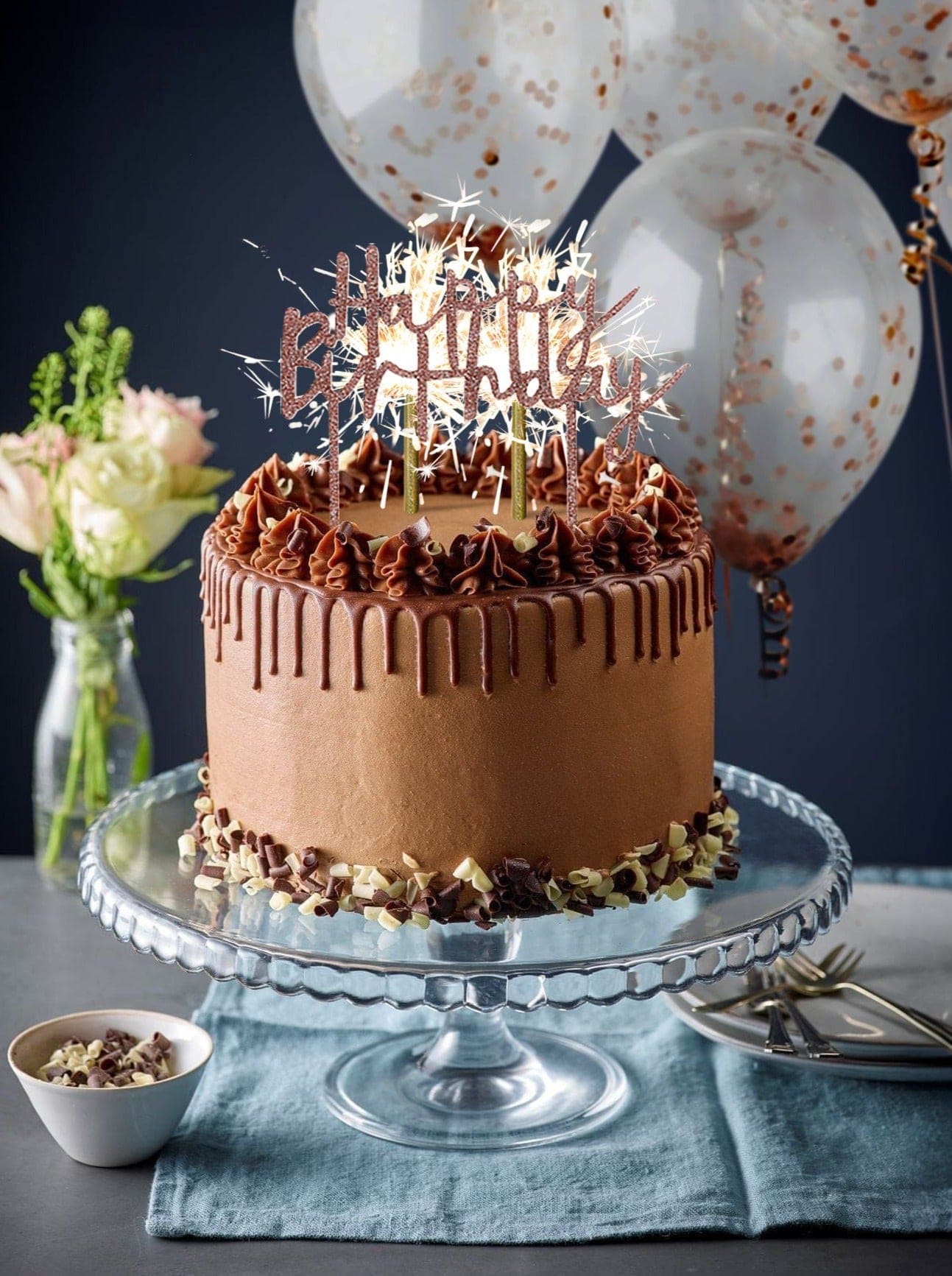 Four Layer Chocolate Birthday Cake Package