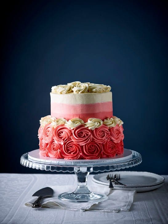 Pink Ombre Rosette Cake