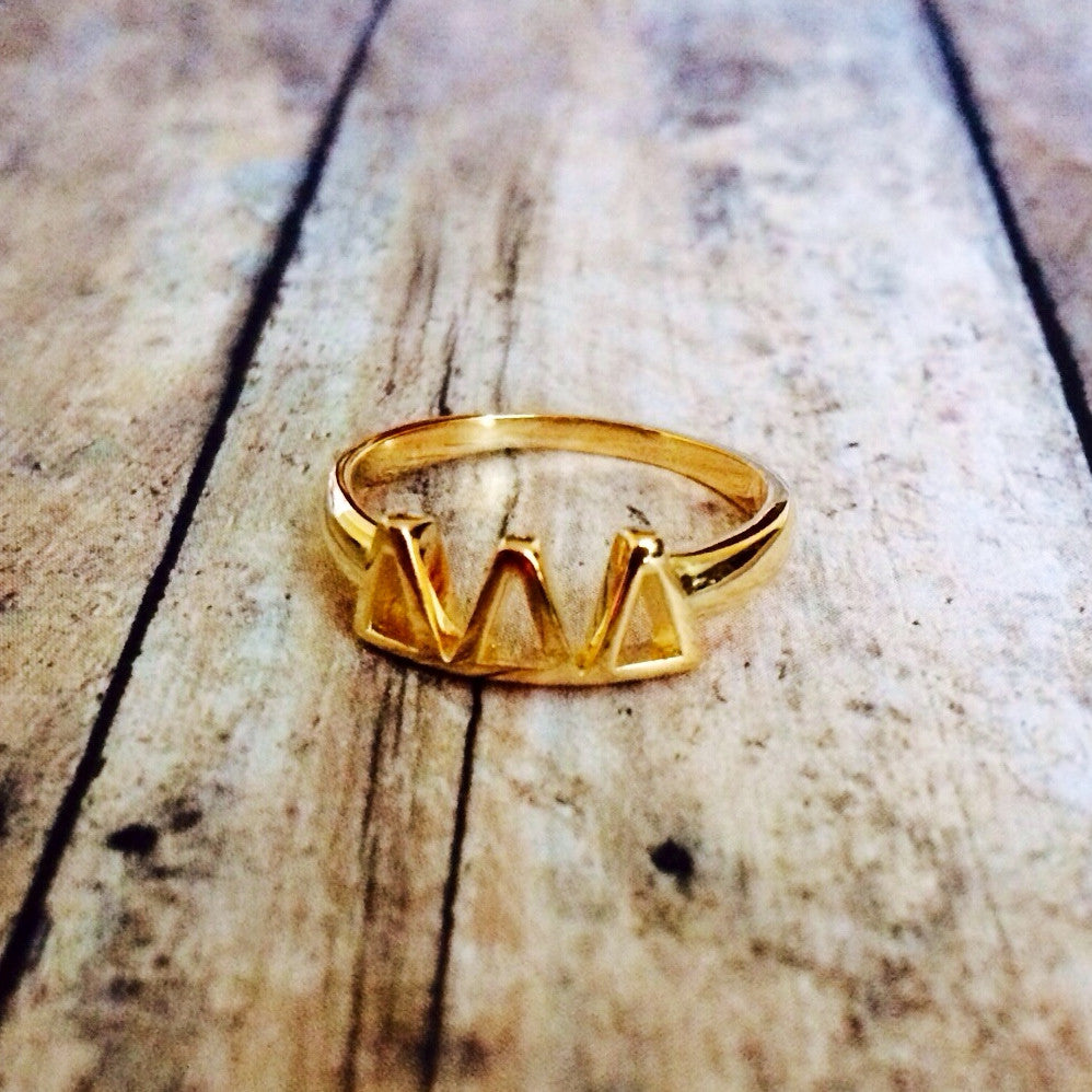 Delta Delta Delta Classic Letter Ring (Gold)
