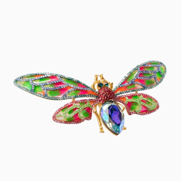 Crystal Moth Brooch