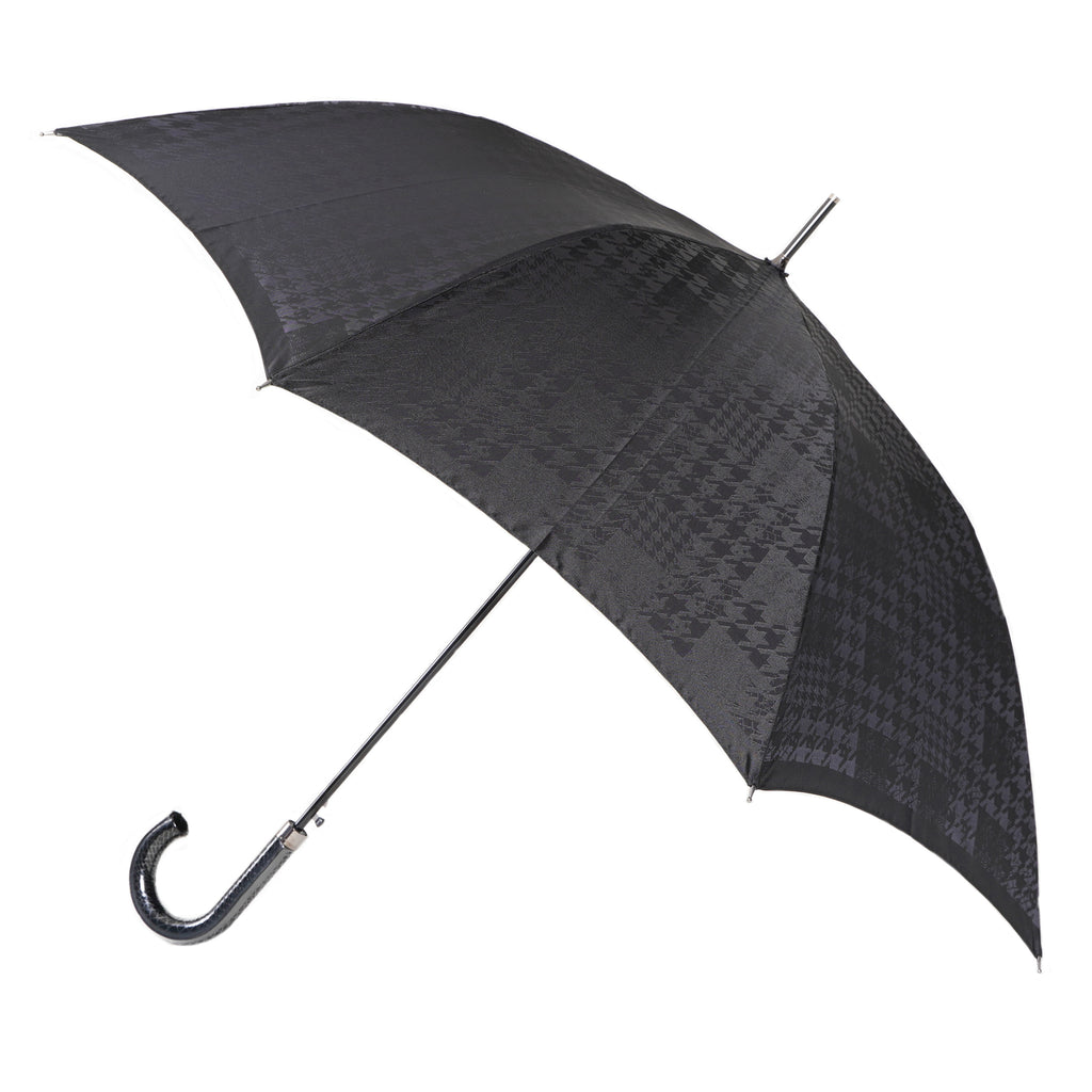 槇田商店 紳士傘 USED超美品 monotone 千鳥チェック 黒 ジャンプ - 傘